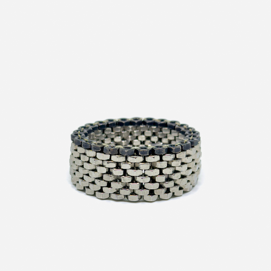 Statement big cuff in silver black