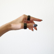 Sustainable black stainless steel ring