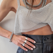 Sustainable stainless steel ring. Handcrafted statement silver jewellery Stainless steel unisex ring