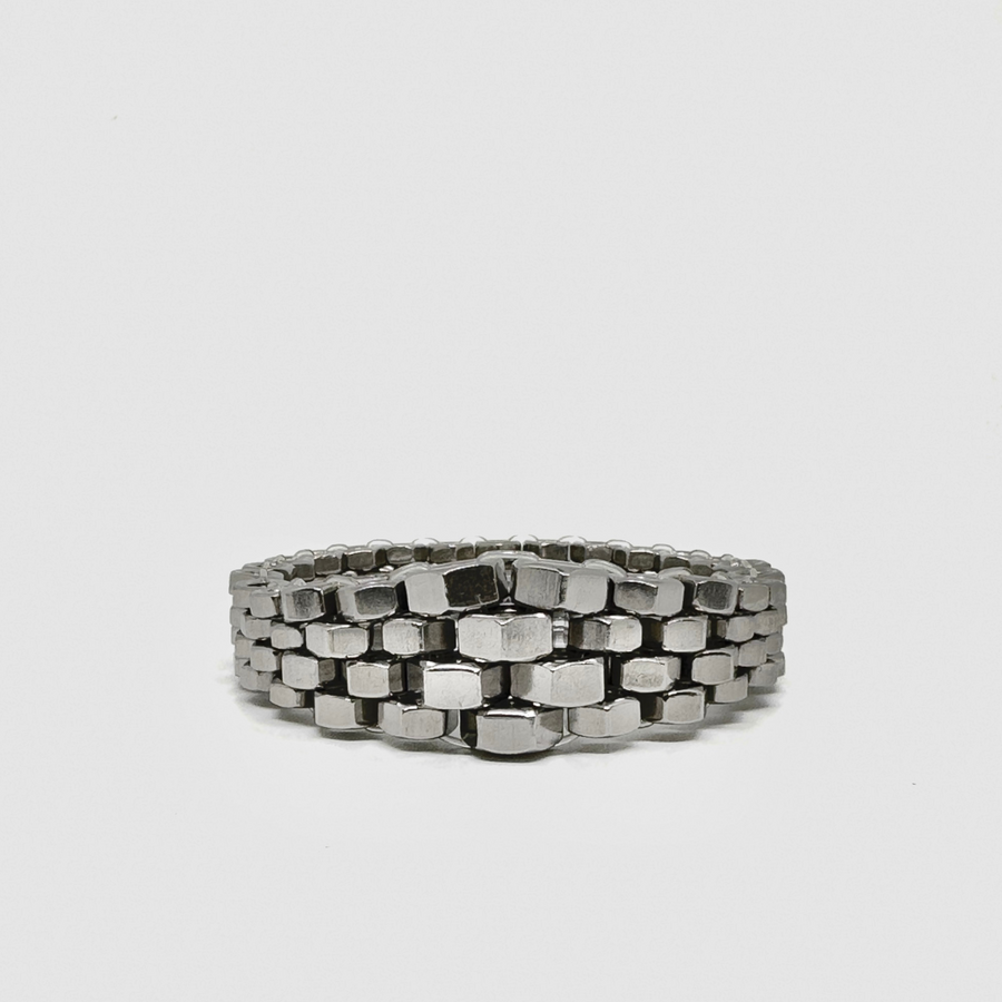 Statement cuff with hex nuts