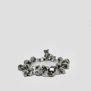 Elegant hex nuts bracelet in silver