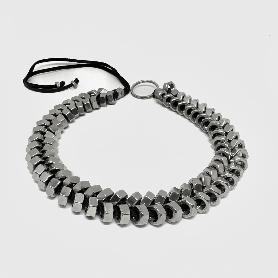 Statement bold stainless steel necklace