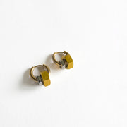 Industrial Chic gold plated hoops