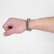 Black-silver contemporary bracelet